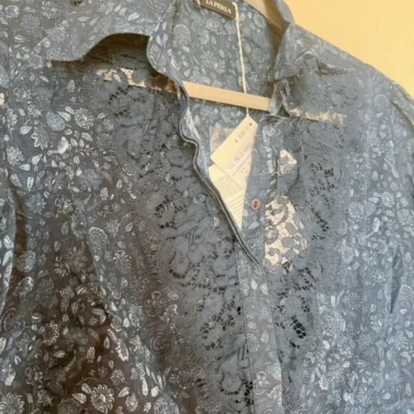 LA PERLA Women's Tree OF Life Satin Silk Georgette Lace Nightwear. - Picture 3 of 6